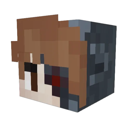 Zumbio Minecraft avatar head, 3D render