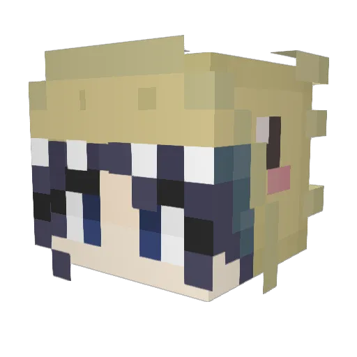 Zumbuh Minecraft avatar head, 3D render