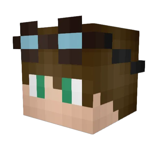 Zumeita Minecraft avatar head, 3D render