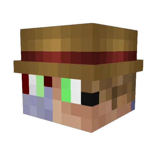 Zumku Minecraft avatar head, 3D render