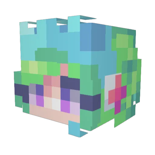 ZummyZ Minecraft avatar head, 3D render