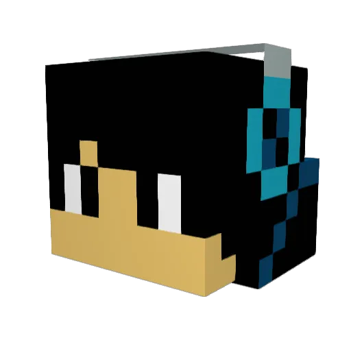 Zumochiari Minecraft avatar head, 3D render
