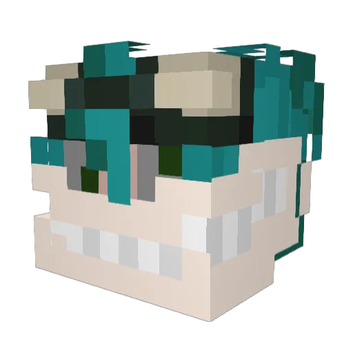 ZumokaMC Minecraft avatar head, 3D render
