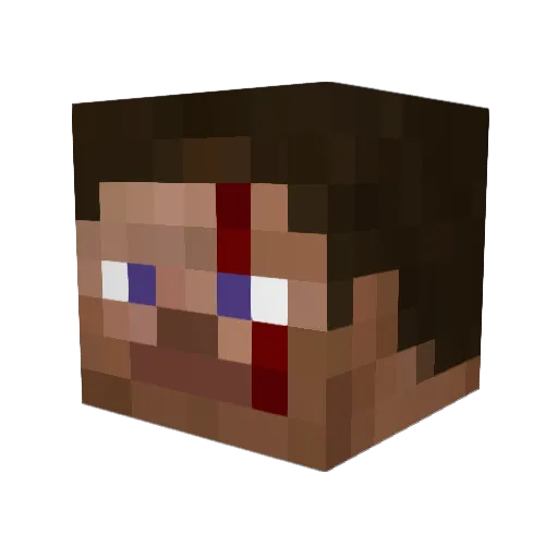 Zumoshijikuu Minecraft avatar head, 3D render