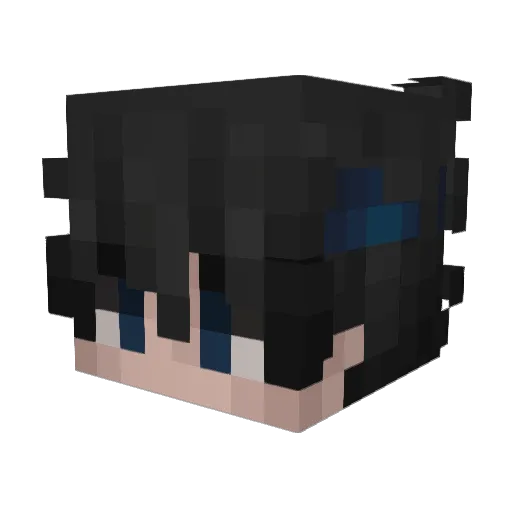 Zunday Minecraft avatar head, 3D render