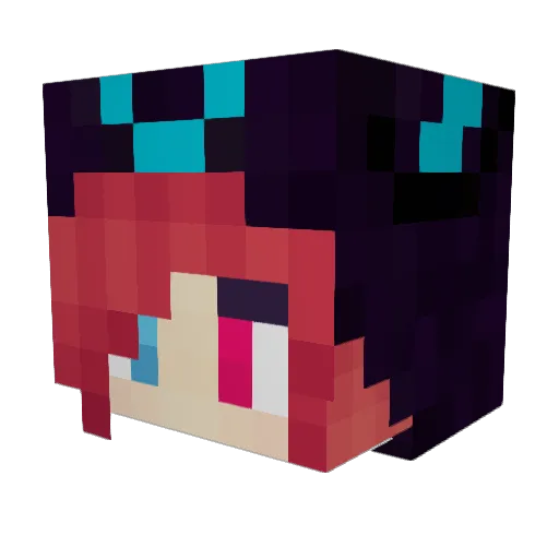 ZuneaxReturns Minecraft avatar head, 3D render