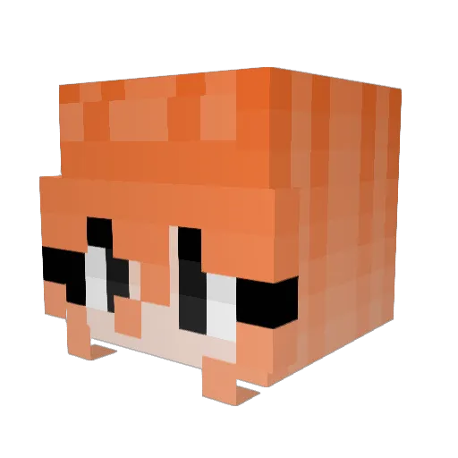 Zunereax Minecraft avatar head, 3D render