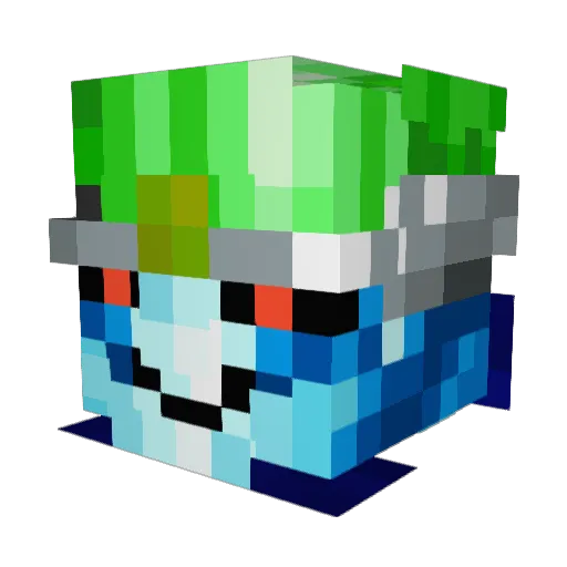 Zunicorn7 Minecraft avatar head, 3D render
