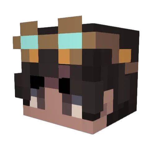 Zunxic Minecraft avatar head, 3D render