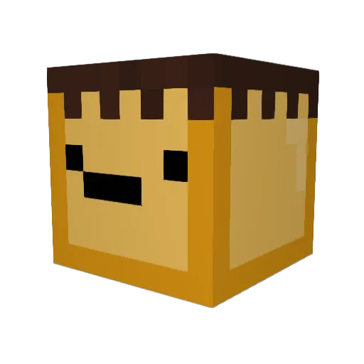 Zupdurp Minecraft avatar head, 3D render