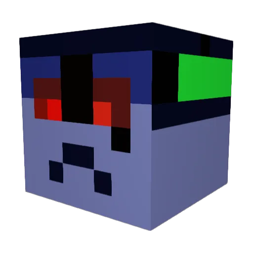ZupeGo Minecraft avatar head, 3D render