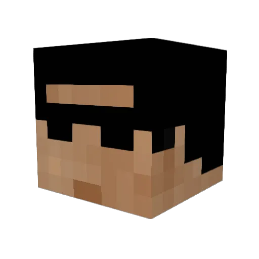 Zuperman432 Minecraft avatar head, 3D render