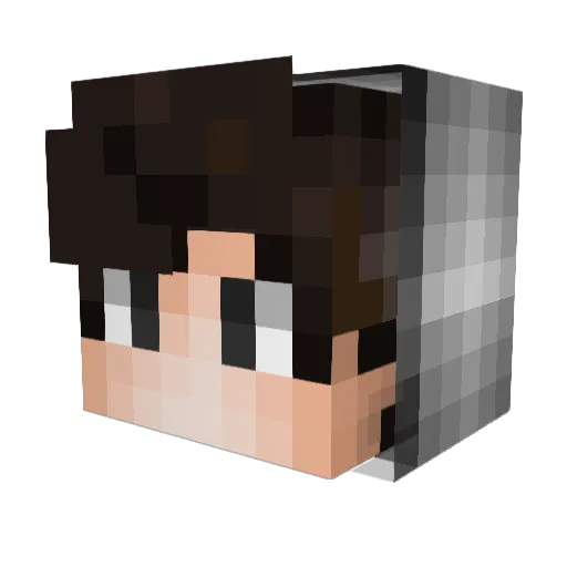 Zuplex Minecraft avatar head, 3D render
