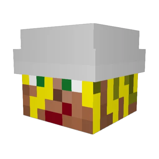Zupoman Minecraft avatar head, 3D render