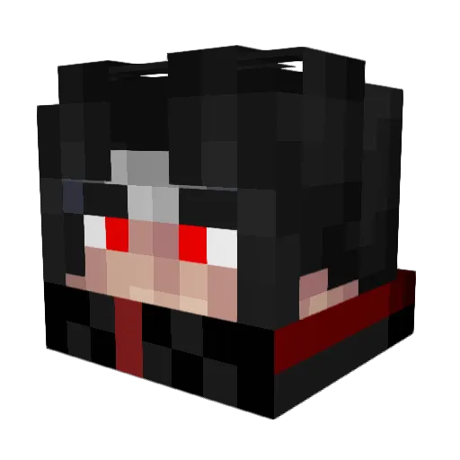 ZuraiHikari Minecraft avatar head, 3D render