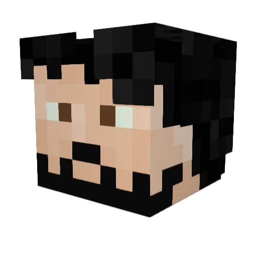 Zuran151 Minecraft avatar head, 3D render