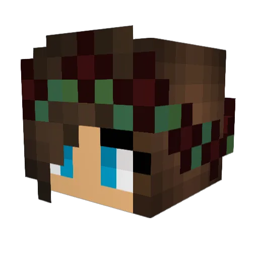 Zuray_GHG Minecraft avatar head, 3D render