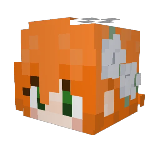 Zurdo035 Minecraft avatar head, 3D render