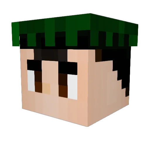 Zurge_ Minecraft avatar head, 3D render