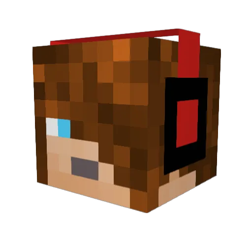 Zurkla Minecraft avatar head, 3D render
