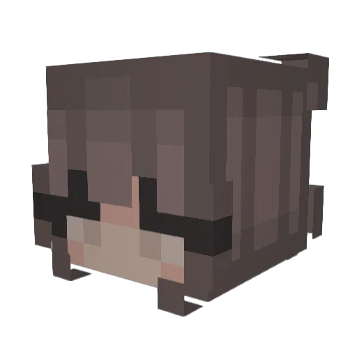Zurlie Minecraft avatar head, 3D render