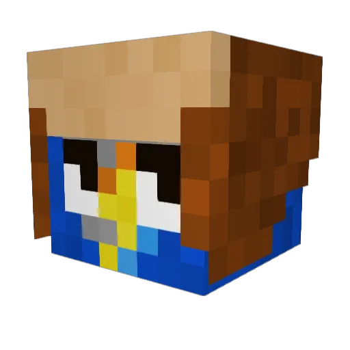 Zurnukk Minecraft avatar head, 3D render