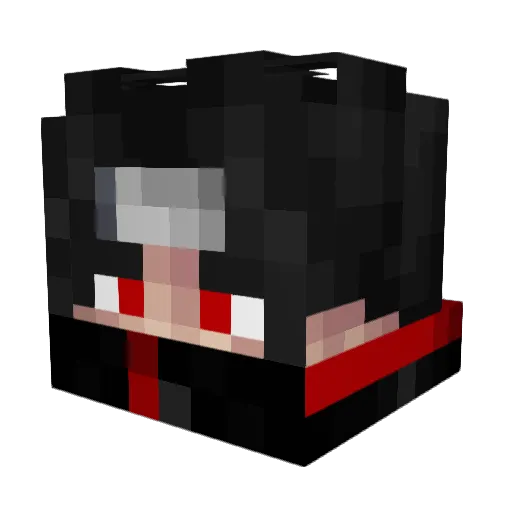 Zuropuffs Minecraft avatar head, 3D render