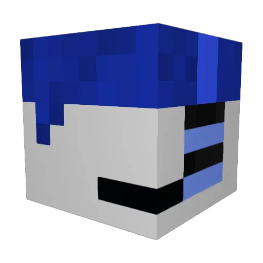 ZurpiLikesMemes Minecraft avatar head, 3D render