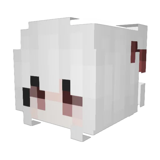 Zurpley Minecraft avatar head, 3D render