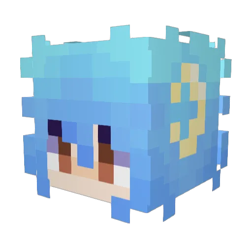 Zurry1 Minecraft avatar head, 3D render