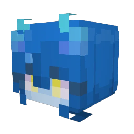 Zushine Minecraft avatar head, 3D render
