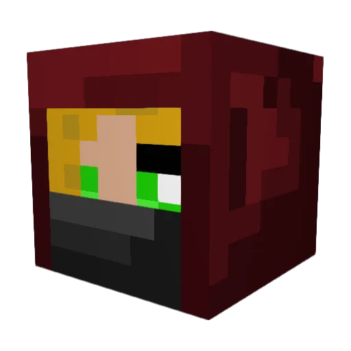 Zusk_ Minecraft avatar head, 3D render