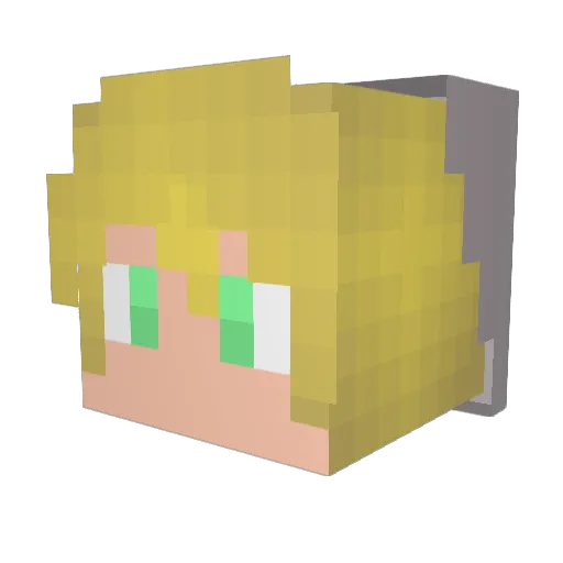 Zusp Minecraft avatar head, 3D render