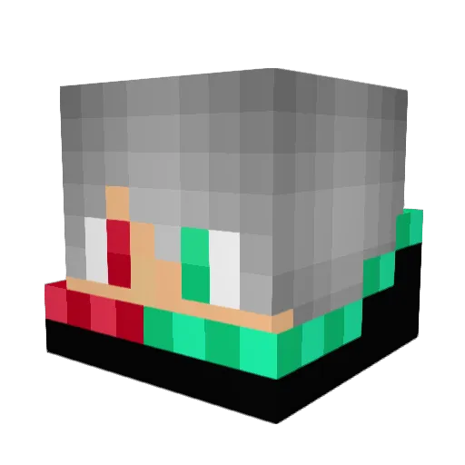 Zuthur Minecraft avatar head, 3D render