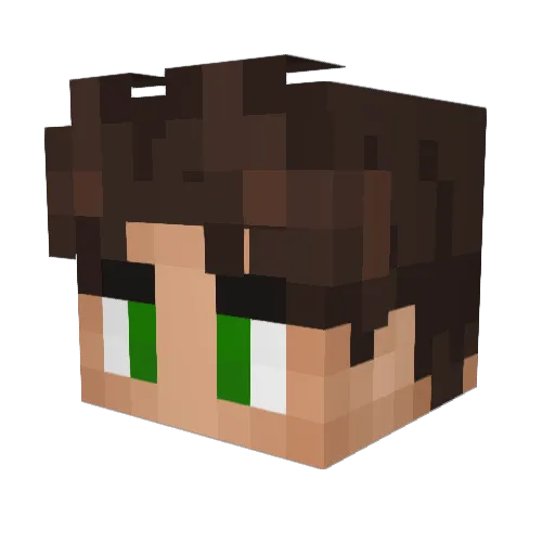 Zutreffender Minecraft avatar head, 3D render