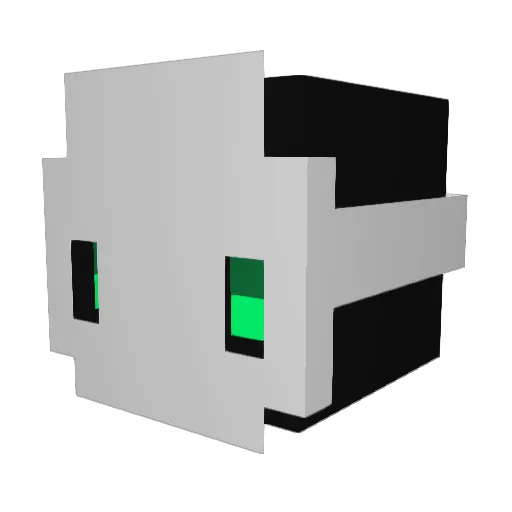 Zuuber Minecraft avatar head, 3D render