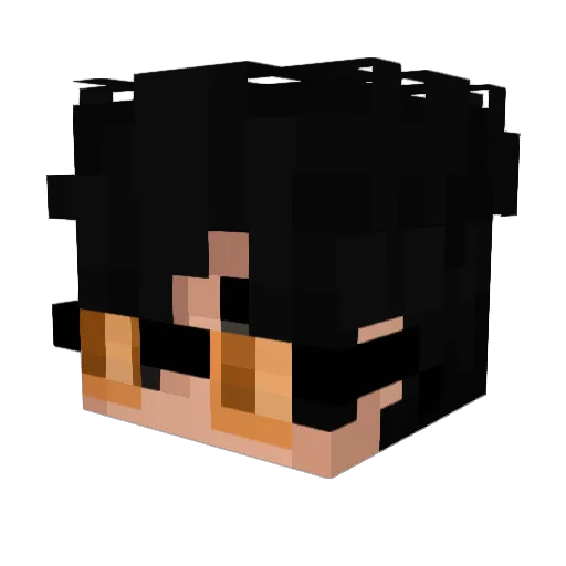 Zuvi Minecraft avatar head, 3D render