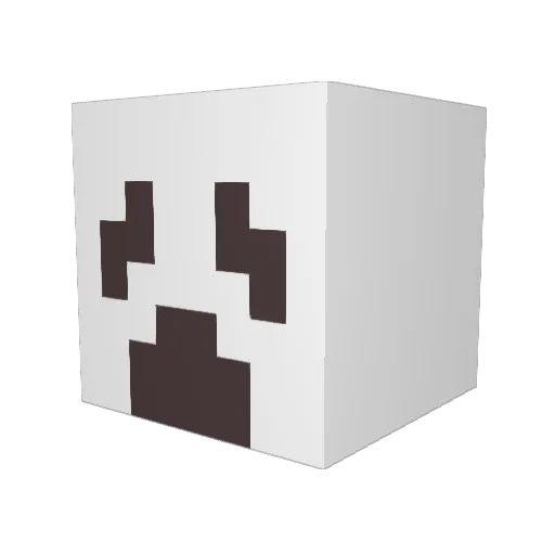 Zuvloa Minecraft avatar head, 3D render