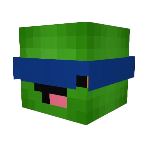 ZuwZuw Minecraft avatar head, 3D render