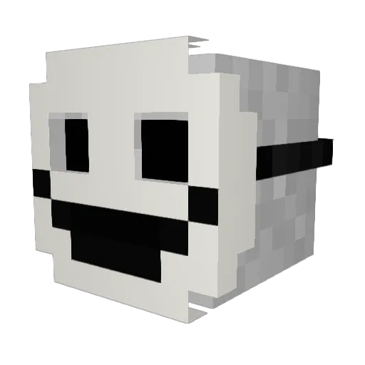 ZuxDub Minecraft avatar head, 3D render