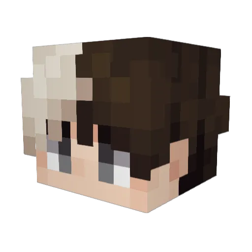 Zuxt Minecraft avatar head, 3D render