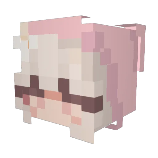 Zuzi_Lu Minecraft avatar head, 3D render