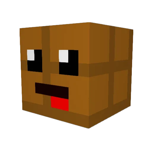 Zuziika Minecraft avatar head, 3D render