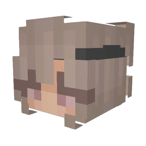 Zuzik106 Minecraft avatar head, 3D render