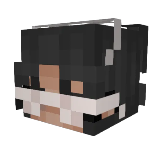 Zuziska27 Minecraft avatar head, 3D render