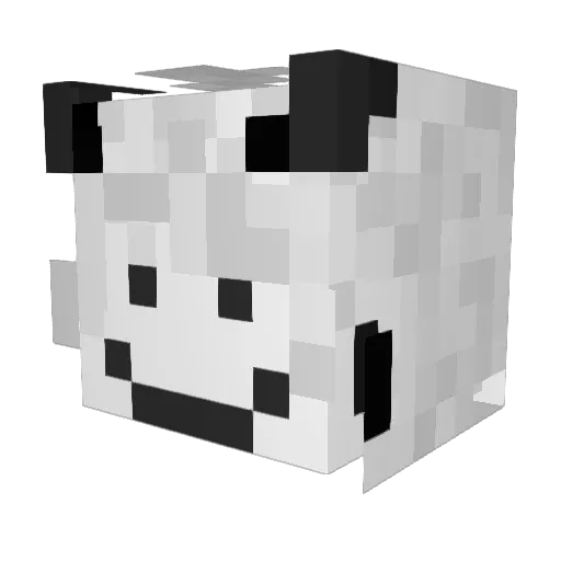 Zuzopek_ Minecraft avatar head, 3D render