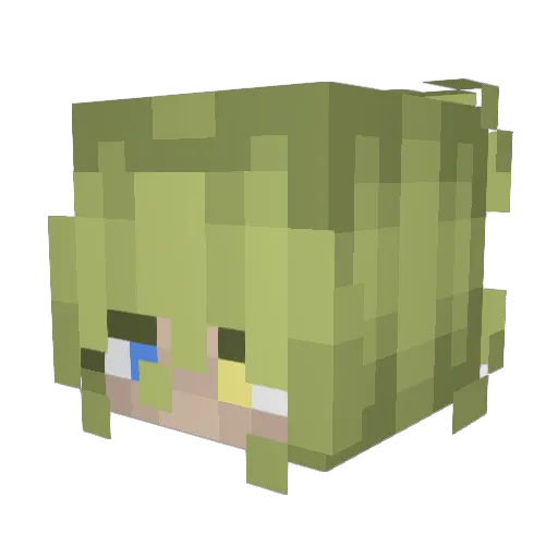 Zuzumichu0 Minecraft avatar head, 3D render