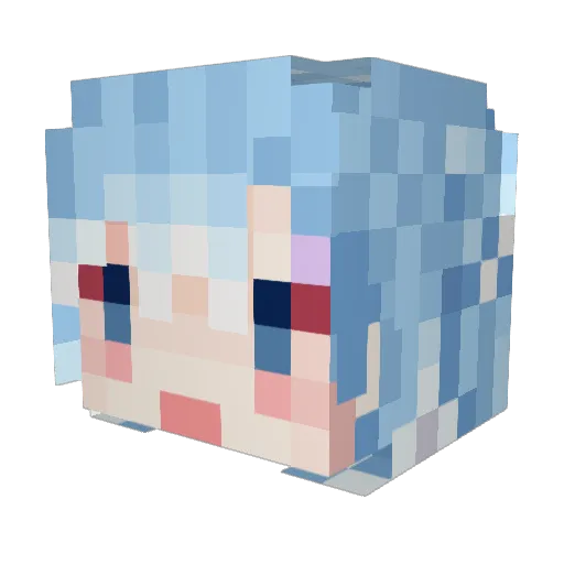 ZvHx Minecraft avatar head, 3D render