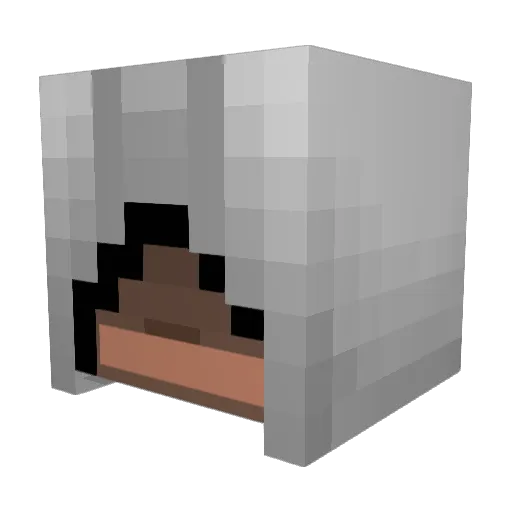 ZvaMux Minecraft avatar head, 3D render