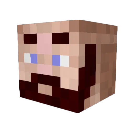 Zvc Minecraft avatar head, 3D render